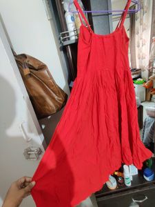 Unused Red Button Up Dress