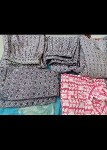 KURTI SET COMBO OF 2 WITH ONE EXTRA PANTS
