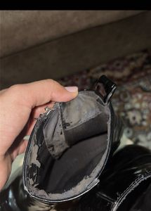 Black Patent Zip up Boots