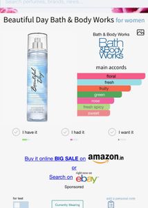 Bath &amp; Bodyworks 10ml Sample