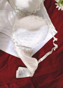 White Lace Bra and High waist penty set