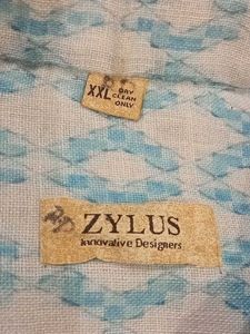 Stylish Blue &amp; White Patterned Kur hvta