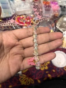 rose transparent beads Butterfly Charm Beaded Brac