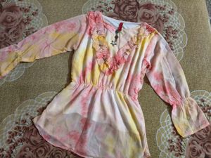 Boho Tie-Dye Ruffled top