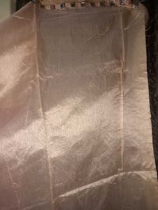 Pink Saree with Mirror Work Border