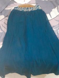 Embellished Blue Crop Top