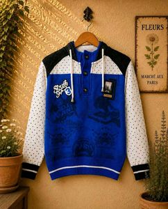 Boys Winter Sweater | Blue & White | Full Sleeves