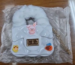 Cute White Jelly Bag with Charms