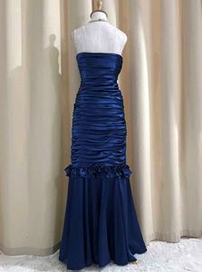 Elegant Ruched Strapless Evening Gown