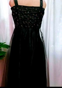 Elegant Black Embellished Gown