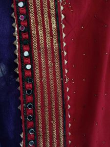 Elegant Red Kurta Set with Green Dupatta
