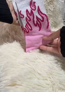 Pink Flame Socks