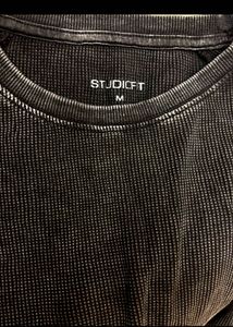 Stylish Charcoal Ribbed T-Shirt