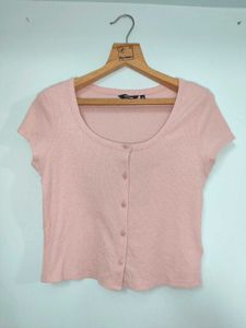 noun blush pink crop top by westside