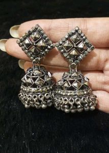 Metalic Jhumka Earrings
