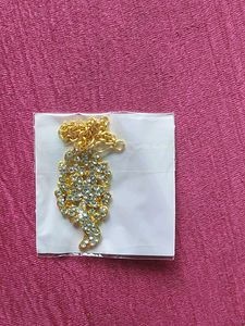 Stunning Gold and Crystal Necklace,with given eari