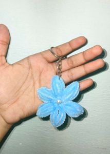 Cute Purple Flower Keychain