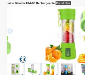 portable and rechargeable battery juice blender