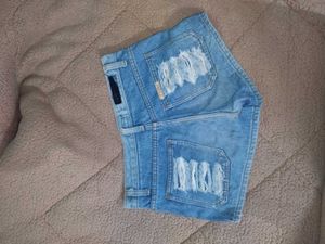 Distressed Denim Shorts
