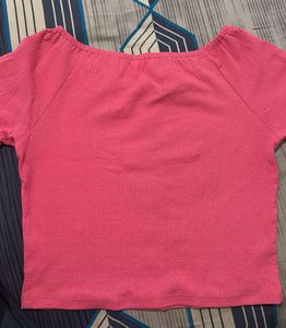 Cute Pink Button-Up Crop Barbie Top