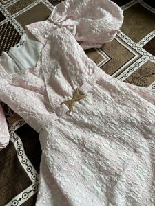 Chic Pink Puff Sleeve Dress
