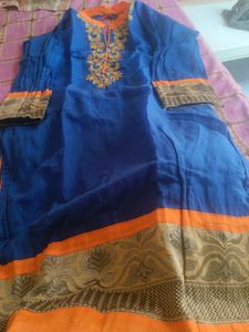 Beautiful Blue Embroidered Kurti