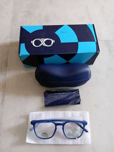 Stylish Blue Round Frame Glasses