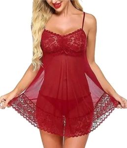 Red Lace Babydoll Lingerie