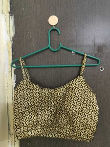 Designer Black &amp; Gold Brocade Blouse