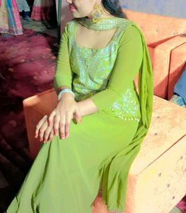 Embellished Kurta Set with Dupatta