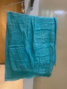 Light Blue Wrinkled Cotton Dupatta
