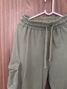Olive Green Cargo Joggers