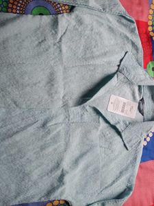Light Blue Textured Open Cardigan