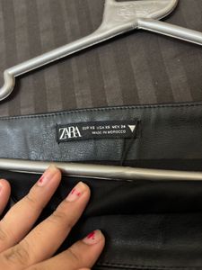 Zara Faux Leather tube Top