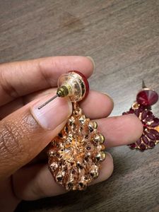 Elegant Burgundy Earrings