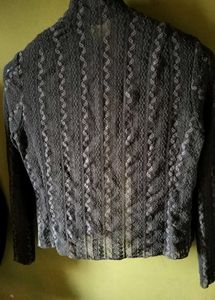 olive green Lace top/shrug