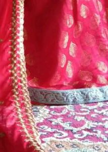 PRESENTING THE MOST ATTRACTIVE DRESS ..TOP GREY GHARARA RED DUPATTA RED