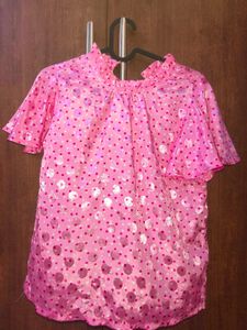Cute Pink Polka Dot Top