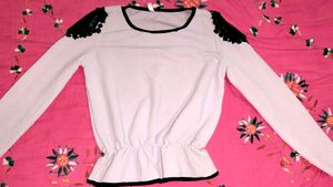 Embellished Peplum Top