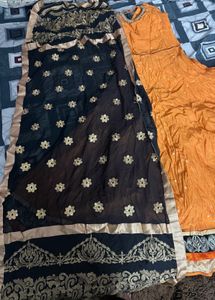 Orange Anarkali Dress