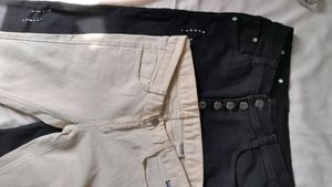 2 High Rise Skinny Jeans Black & White
