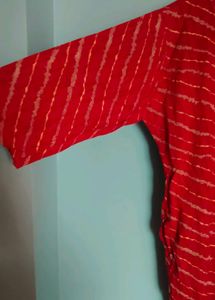 Red Ethnic Kurti elegant for women straight