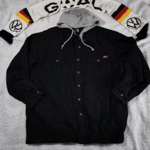 Dickies Black Hooded Work Jacket, XXL