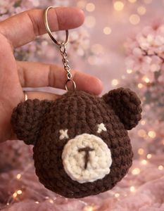 Cozy Crochet Teddy Keychain