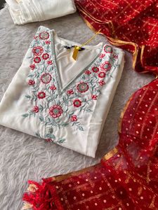 Elegant Embroidered Kurta with Dupatta