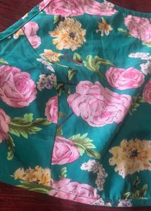 Floral Print Tie-Up Bikini Top