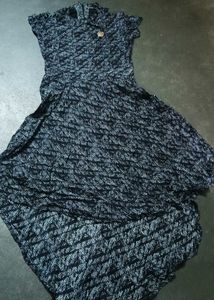 Stylish Black & White Print Dress