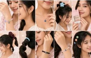 Satin Scrunchies &amp; Jewelry Set