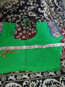 Red and Green Half-and-half Saree
