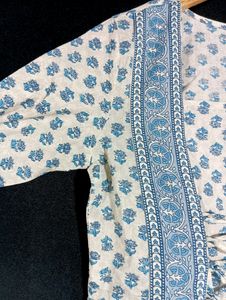 White &amp; Light Blue Tunic (Women)